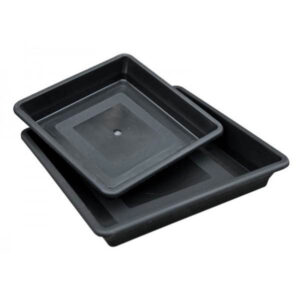 Plato cuadrado negro